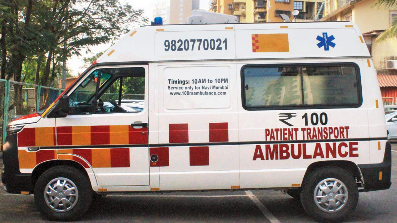 The ambulance continues to serve patients for a Rs 100 fee