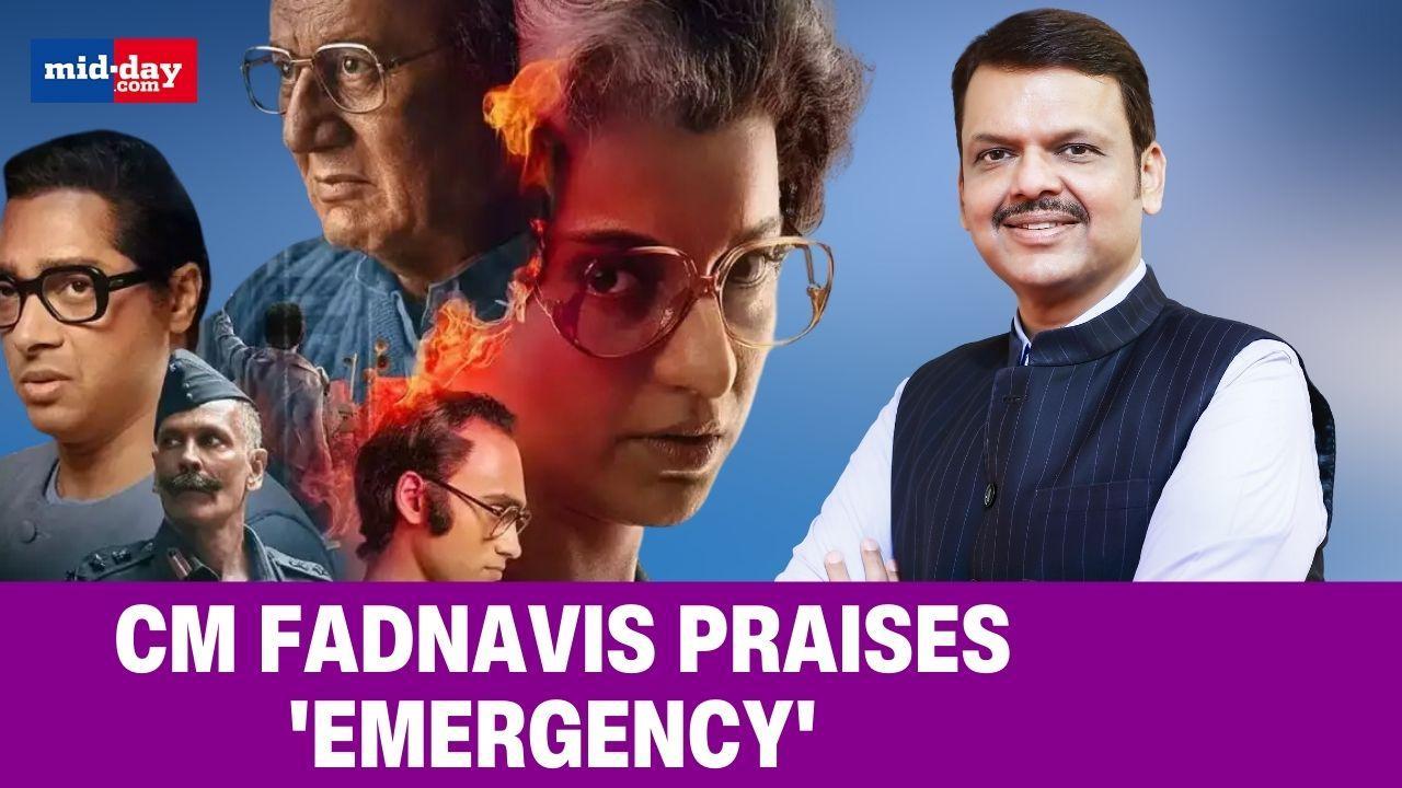 CM Devendra Fadnavis attends screening of Kangana Ranaut's film 'Emergency'