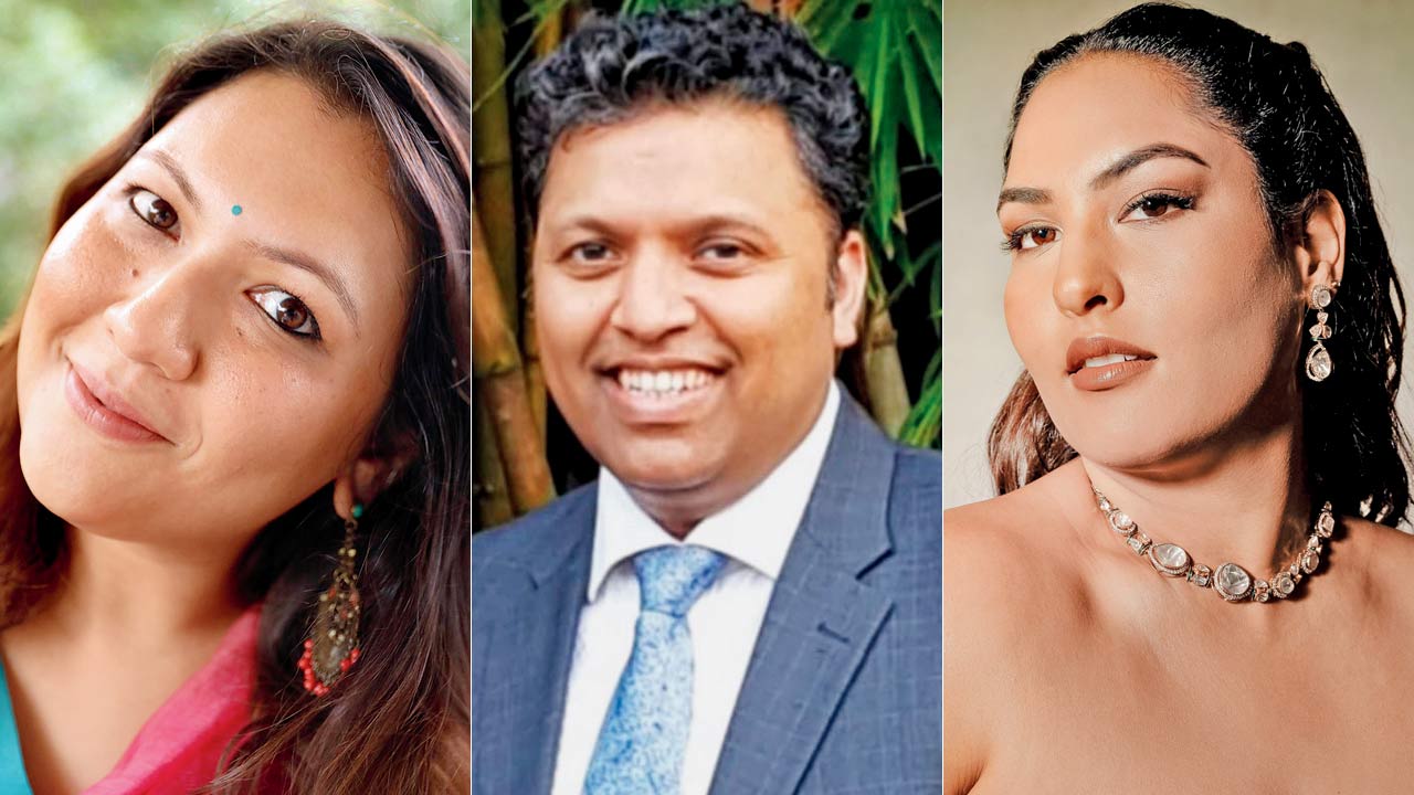 Sonam  Nair, Dr Fabian Almeida and Sakshi Sindwani