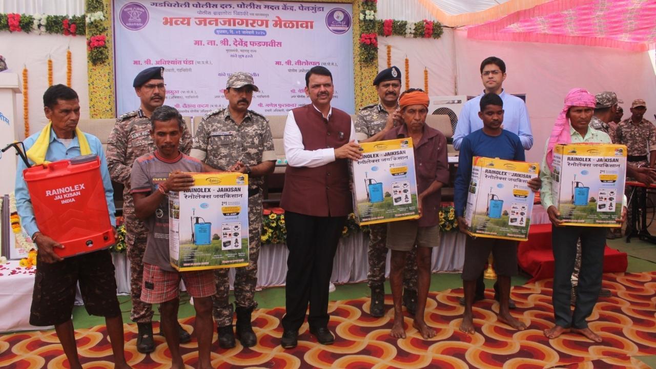 IN PHOTOS: 11 Naxalites surrender before Maharashtra CM Fadnavis in Gadchiroli