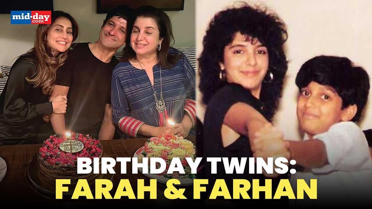 Madhuri Dixit, Karan Johar, Rasha Thadani & others at Farah Khan's B'day Bash
