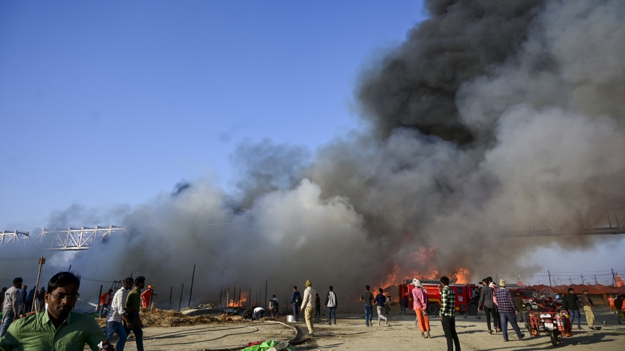 Kumbh Mela Chief Fire Officer Pramod Sharma said 15 fire tenders were pressed into service to contain the blaze which engulfed 18 tents