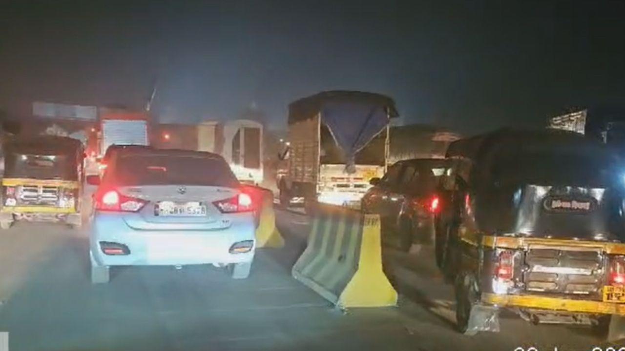 IN PHOTOS: Girder launching work brings Mumbai-Ahmedabad Highway to a standstill