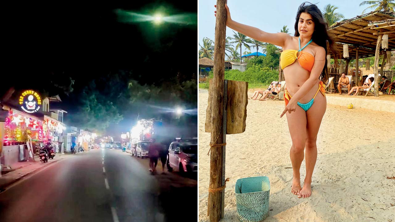 This photo posted by @DeepikaBhardwaj on X, which she says was clicked at Calangute close to New Year’s Eve, generated a lot of conversation about Goan tourism; (right) Shehnaz Treasury’s content often focuses on educating people on how to be better tourists, including this shoot from her anti-litter campaign 