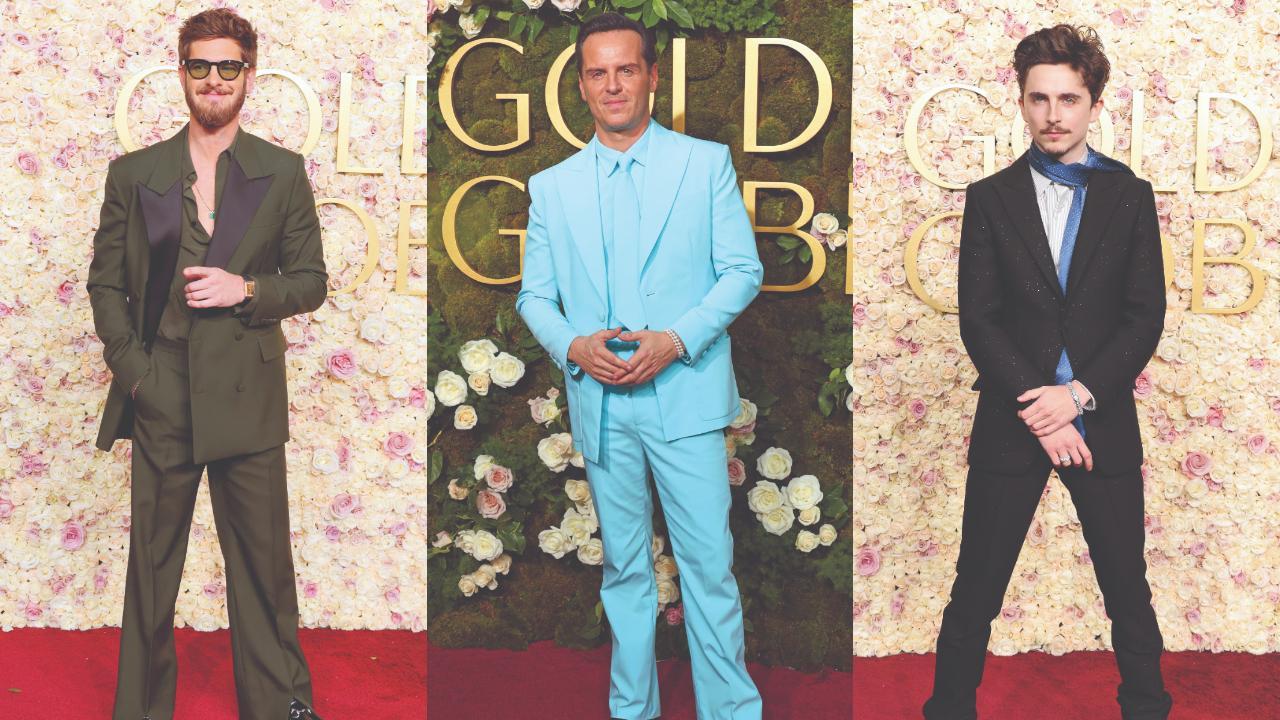 Hollywood’s leading men make memorable style statements at Golden Globes 2025