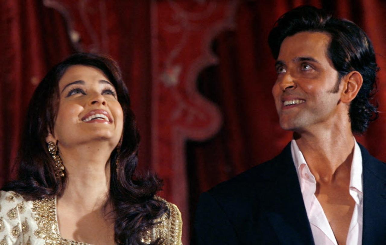 Hrithik and Aishwarya Rai Bachchan attending a promotional event for their film Jodhaa Akbar.