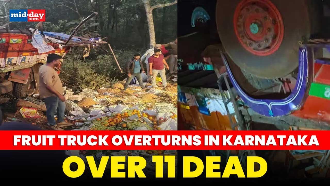 Karnataka accident: 11 dead after fruit truck falls into valley in Yellapura