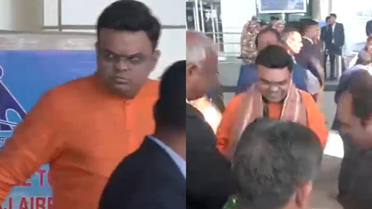 ICC chairman Jay Shah along with his family arrives at Prayagraj for Maha Kumbh 2025