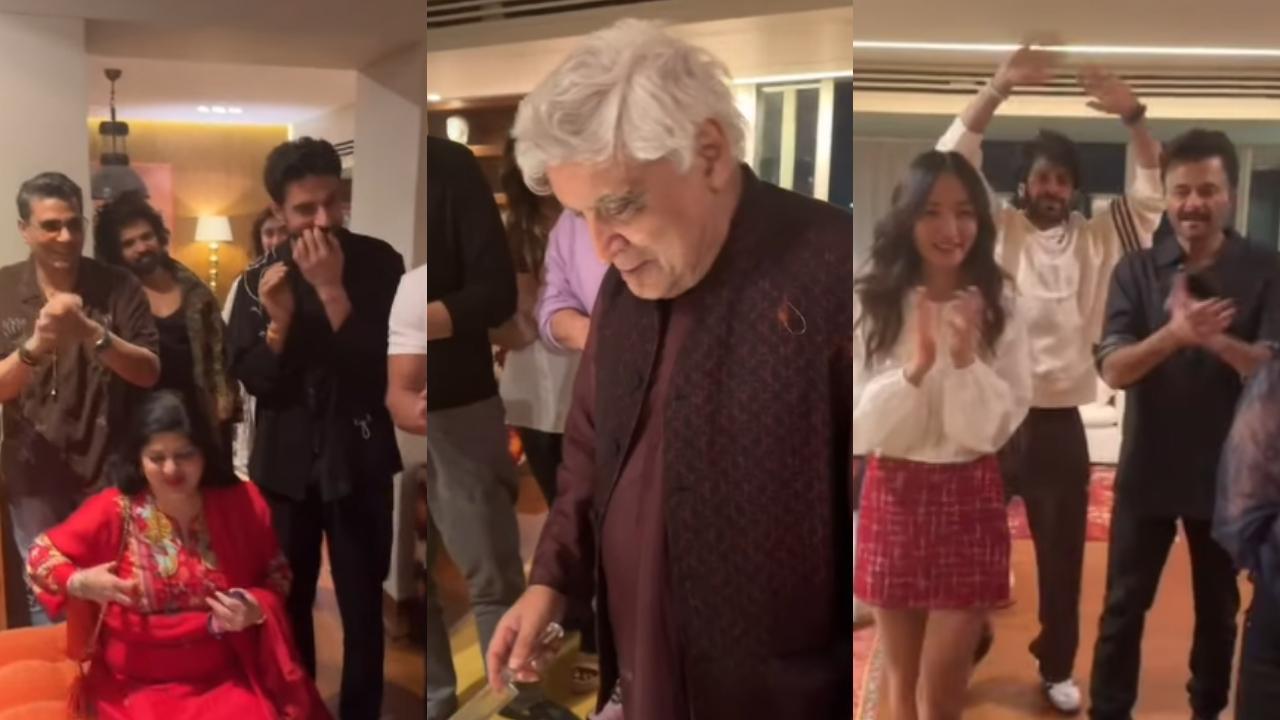 Watch: Javed Akhtar's 80th birthday bash continues, Farah Khan hosts party