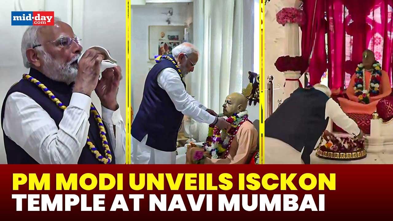 PM Modi inaugurates Sri Sri Radha Madanmohanji ISKCON Temple in Navi Mumbai