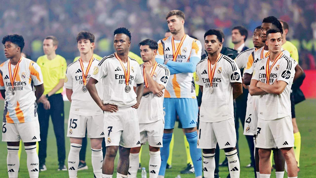 The dejected Madrid players