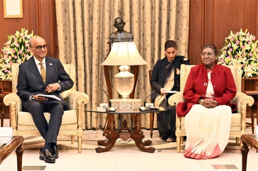IN PHOTOS: President Murmu hosts Singapore’s Tharman at Rashtrapati Bhavan