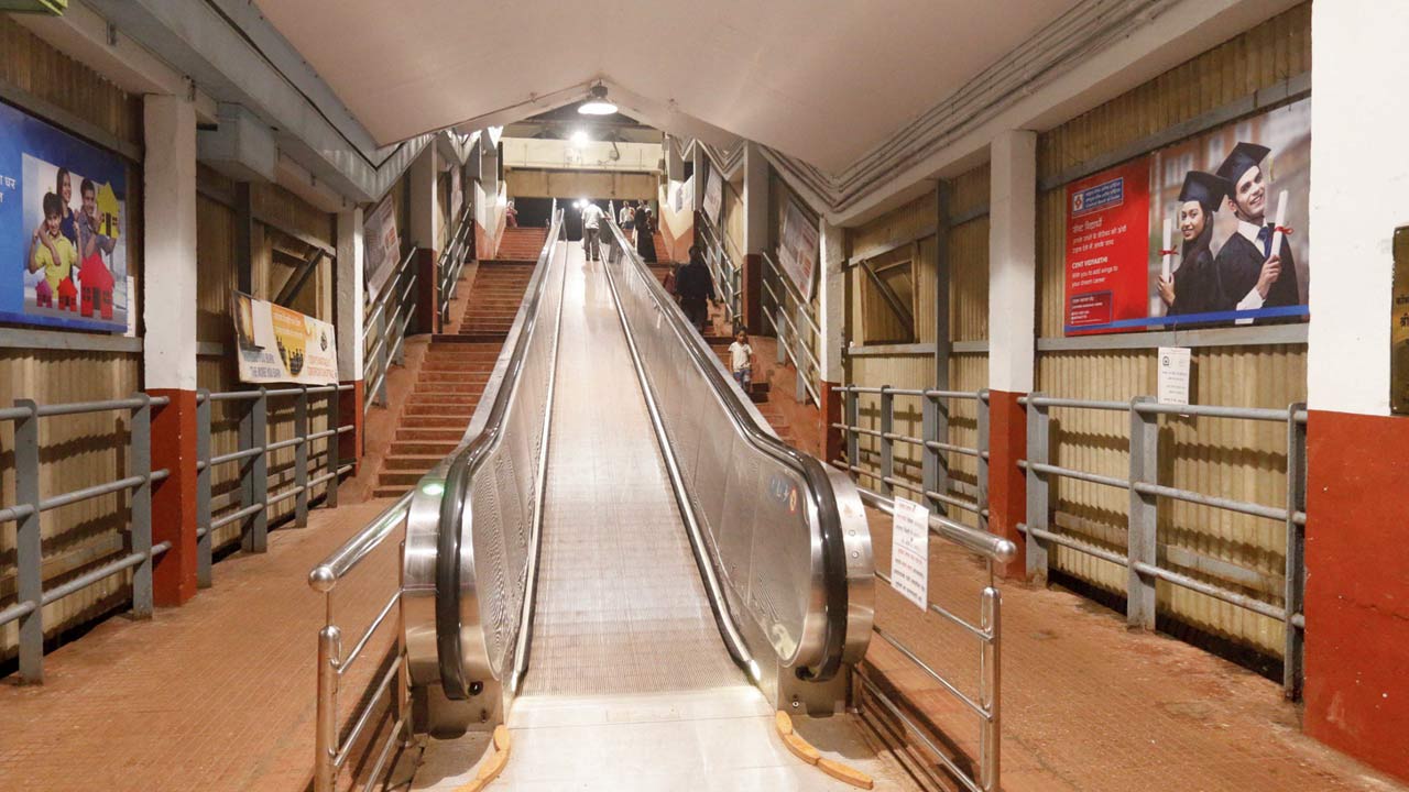 The travelator at Ratnagiri railway station, which ferries about 9,000 passengers in an hour