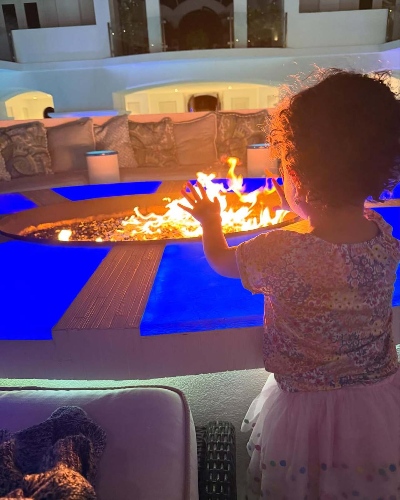 Some images showed happy moments the family spent together