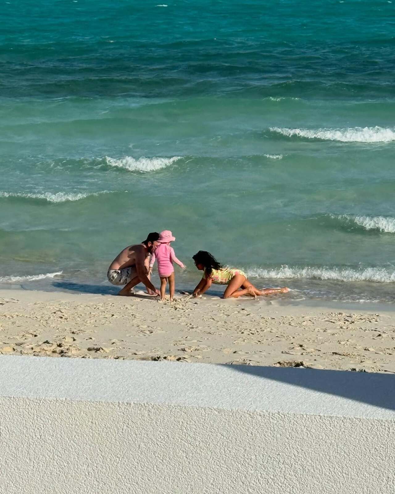 The family ringed in the New Year in Turks and Caicos