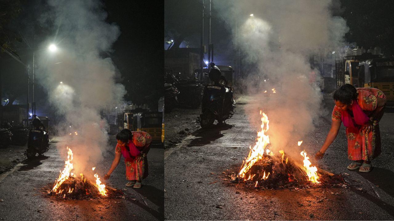 Known as Bhogi Mantalu, the custom of burning household items in large bonfires made of wood and cow dung cakes is a key part of this tradition