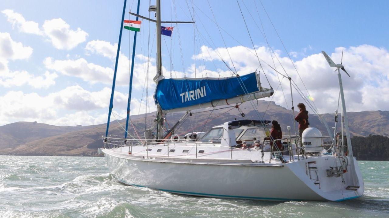 IN PHOTOS: INSV Tarini departs from New Zealand's Lyttelton port