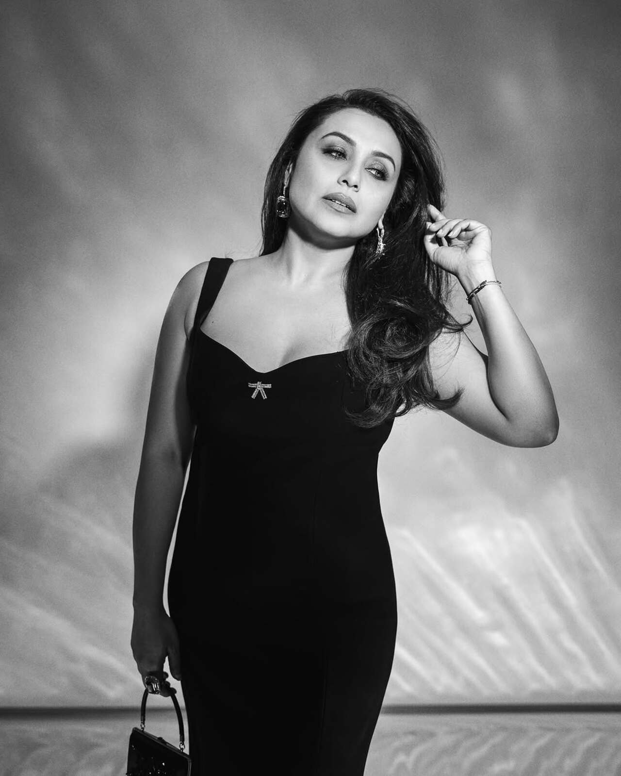 Rani Mukerji, a constant muse of the designer, owned the night in a black fit and flare outfit. 