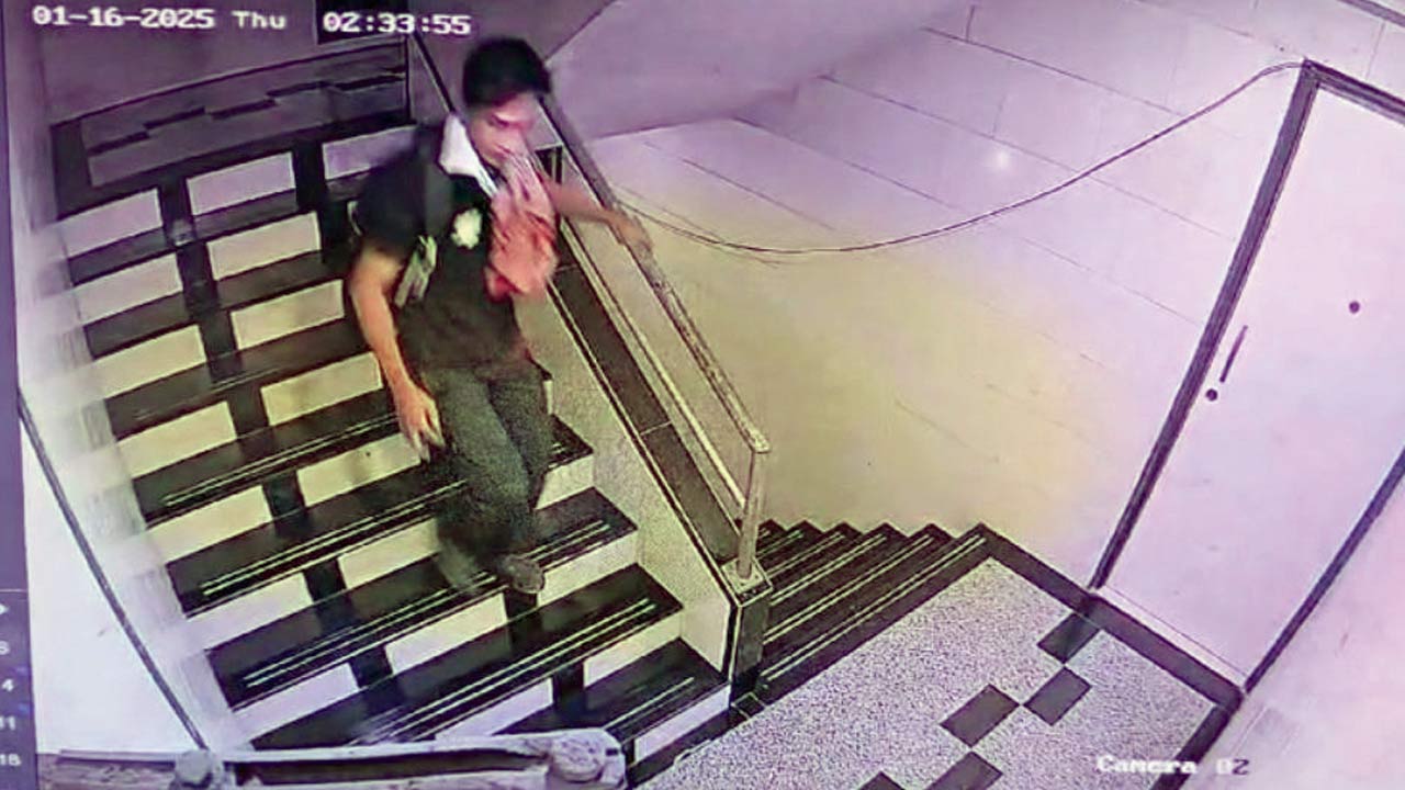CCTV footage that shows the accused escaping. Pic/Satej Shinde