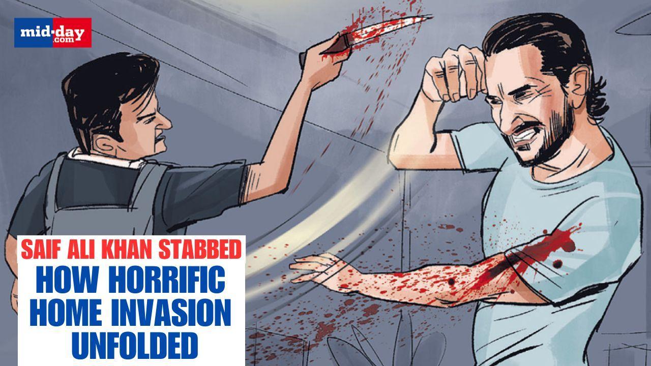 Saif Ali Khan Stabbed: A visual representation of how the invasion unfolded 