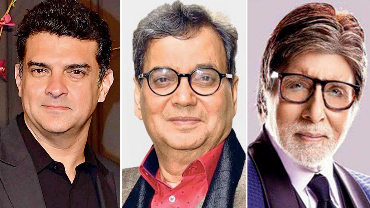 Siddharth Roy Kapur; Subhash Ghai  and Amitabh Bachchan