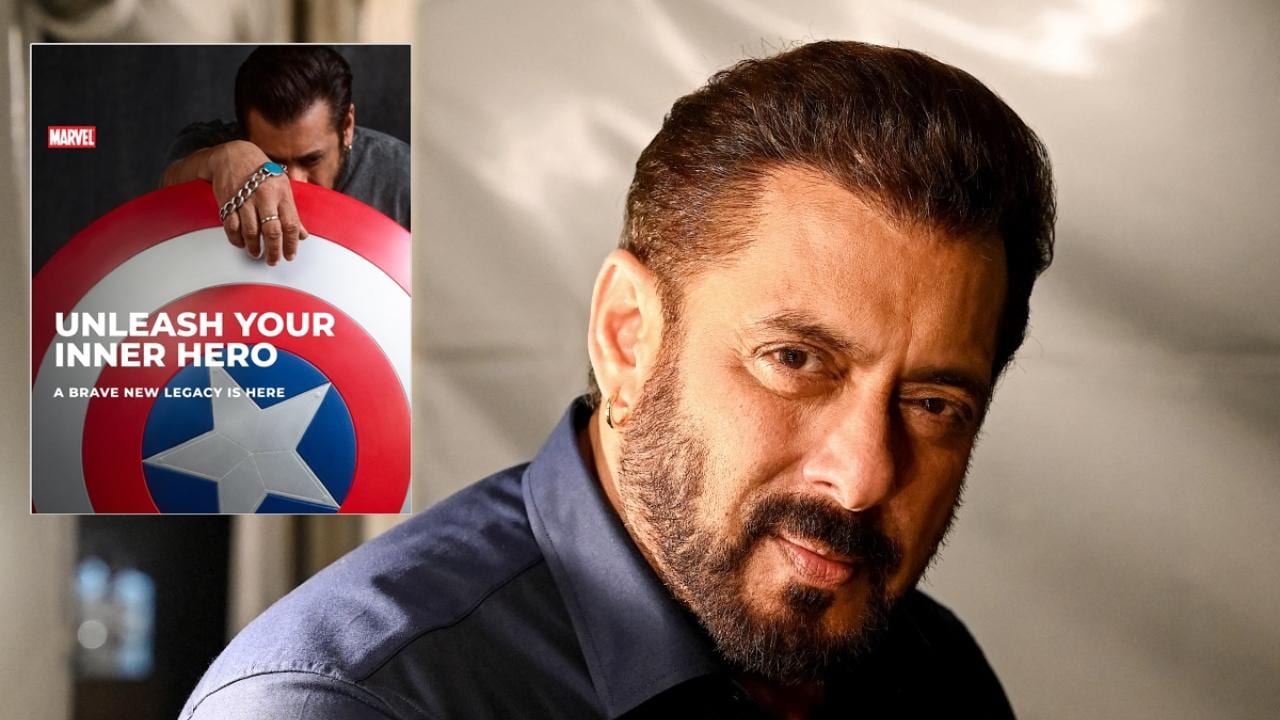 Salman Khan poses with Captain America shield, check out new collab with Marvel