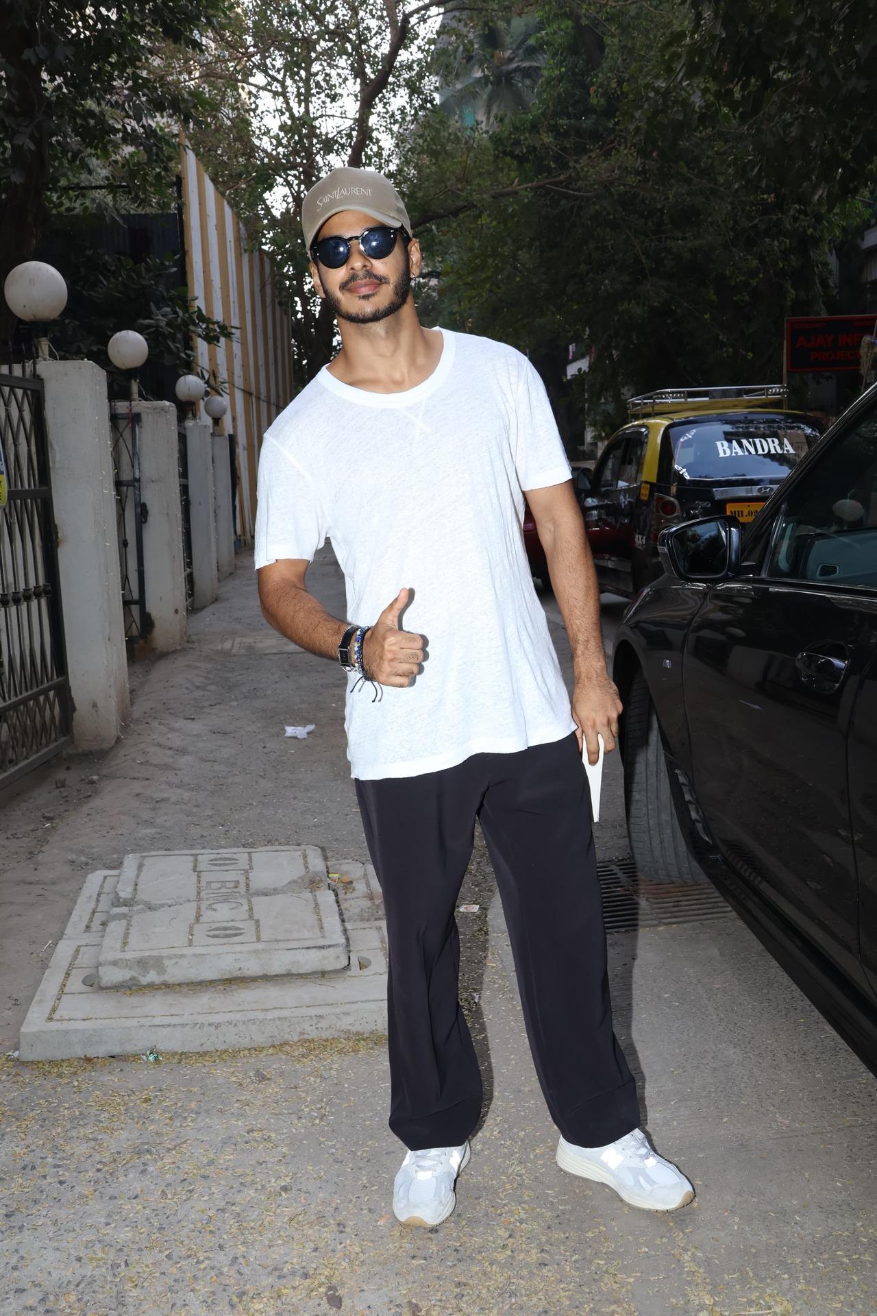 Ishaan Khatter kept it casual as he was spotted in the city.