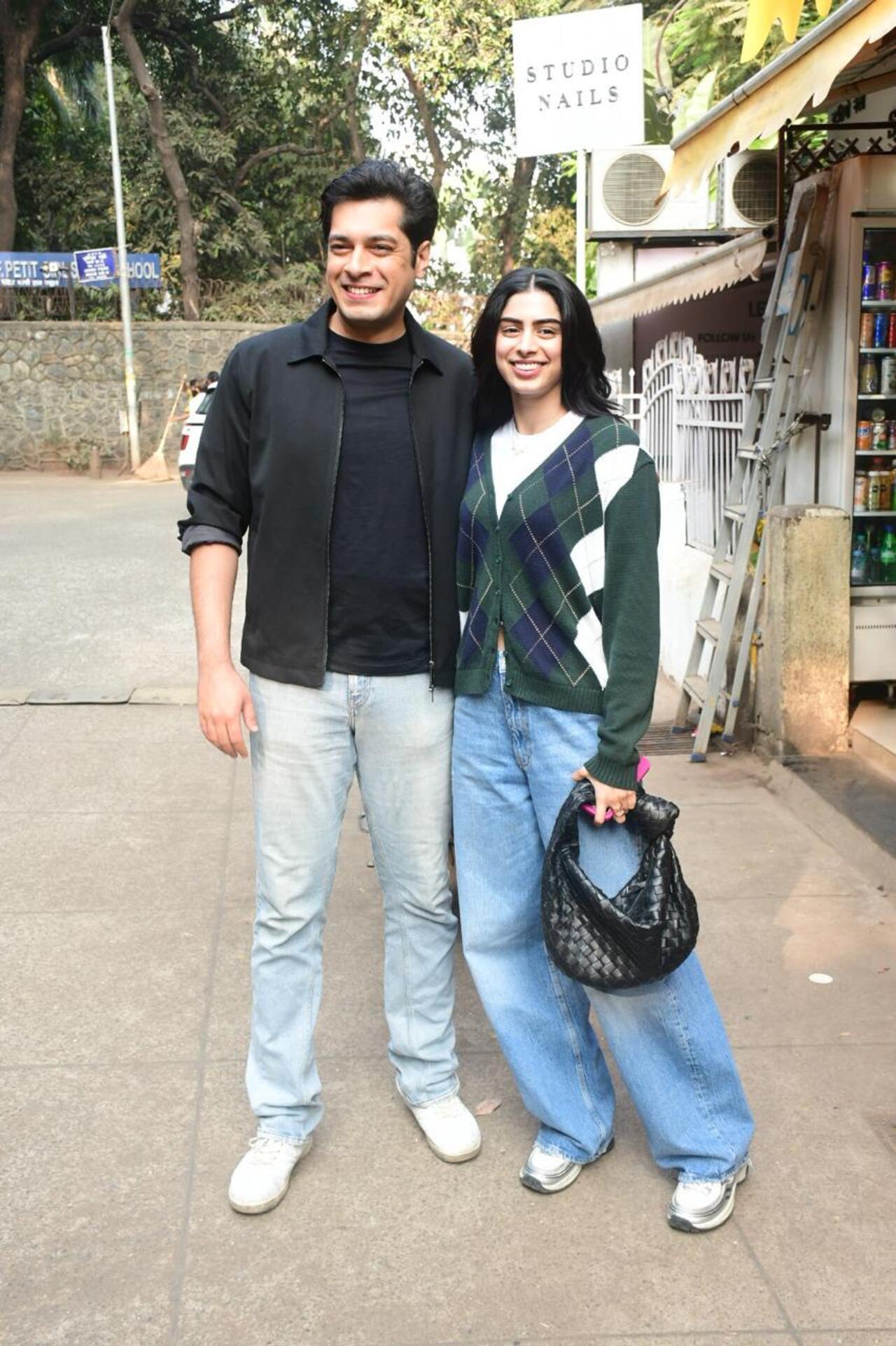 Loveyapa actors Junaid Khan and Khushi Kapoor were spotted in Bandra