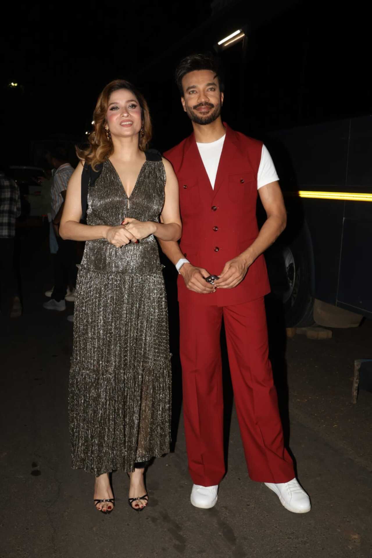 Ankita Lokhande and Vicky Jain on the sets of Bigg Boss 18