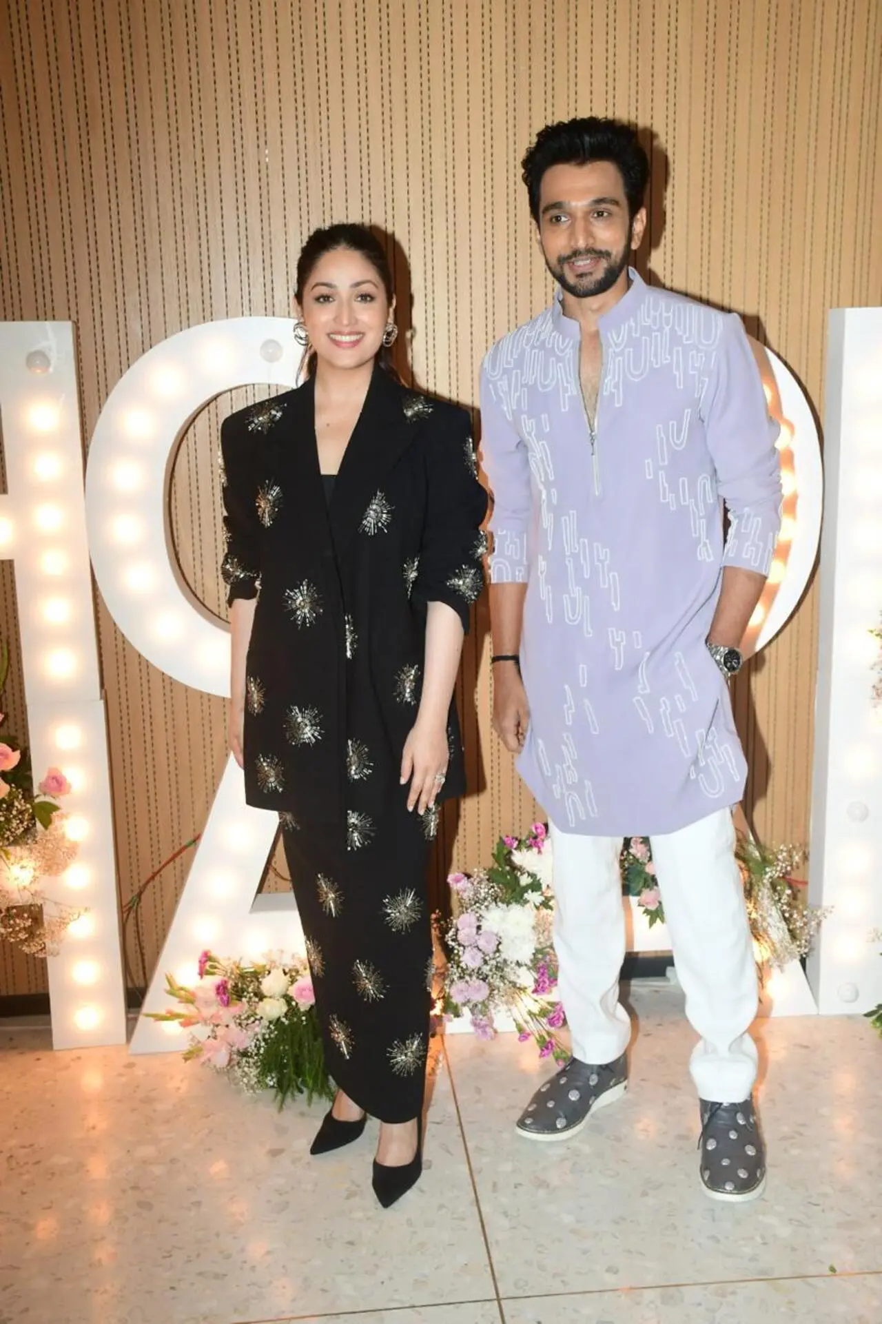 Yami Gautam and Pratik Gandhi clicked at the launch of the trailer of their Netflix film 'Dhoom Dhaam'