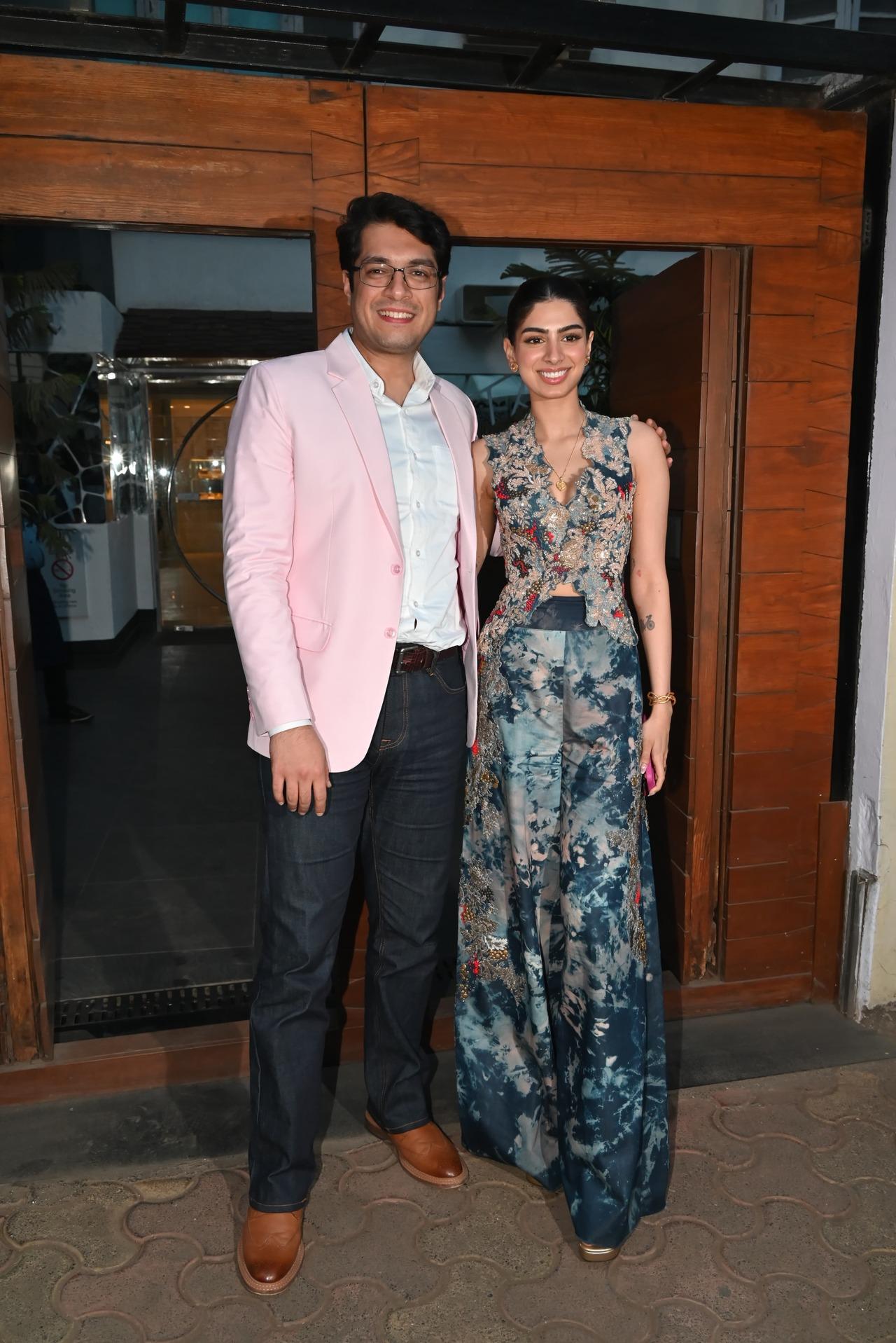 Junaid Khan and Khushi Kapoor snapped while promoting their upcoming film Loveyapa