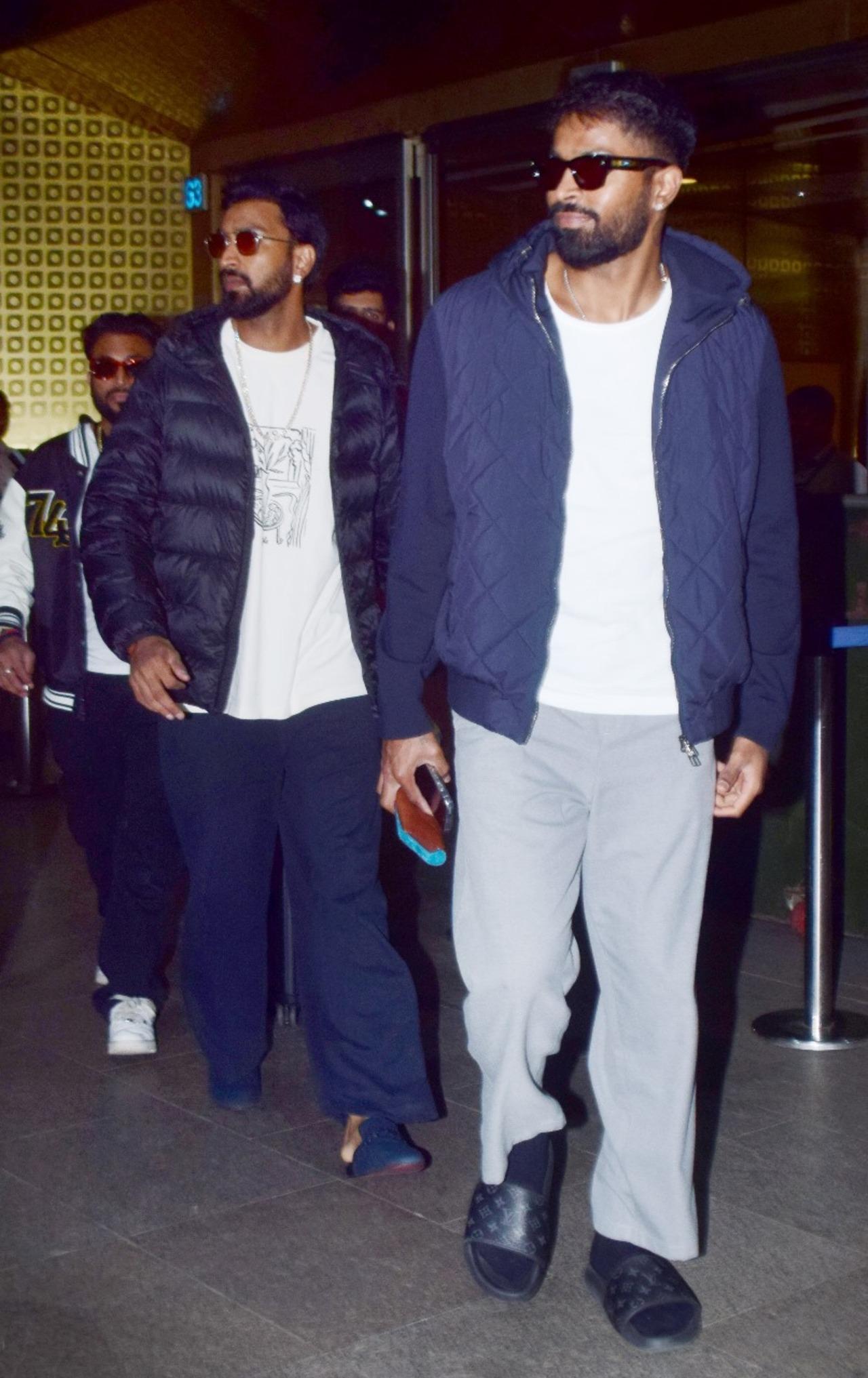 The Pandya brother- Hardik and Krunal- spotted at the airport