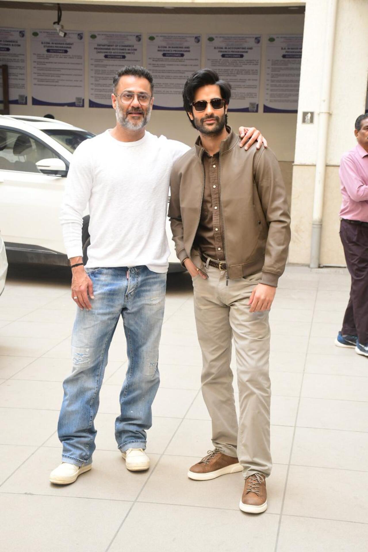 Aaman Devgan, who is the nephew of Ajay Devgn, poses with his director Abhishek Kapoor