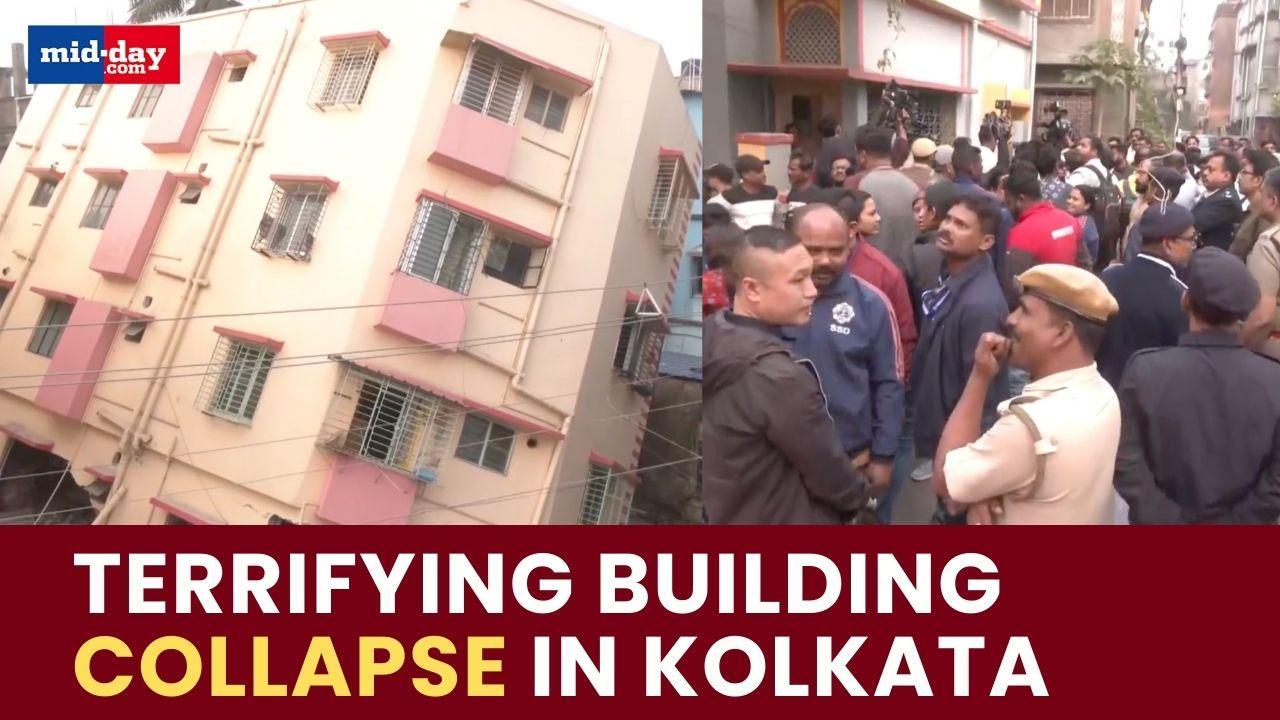 Kolkata building crashes during renovation, Panic strikes people