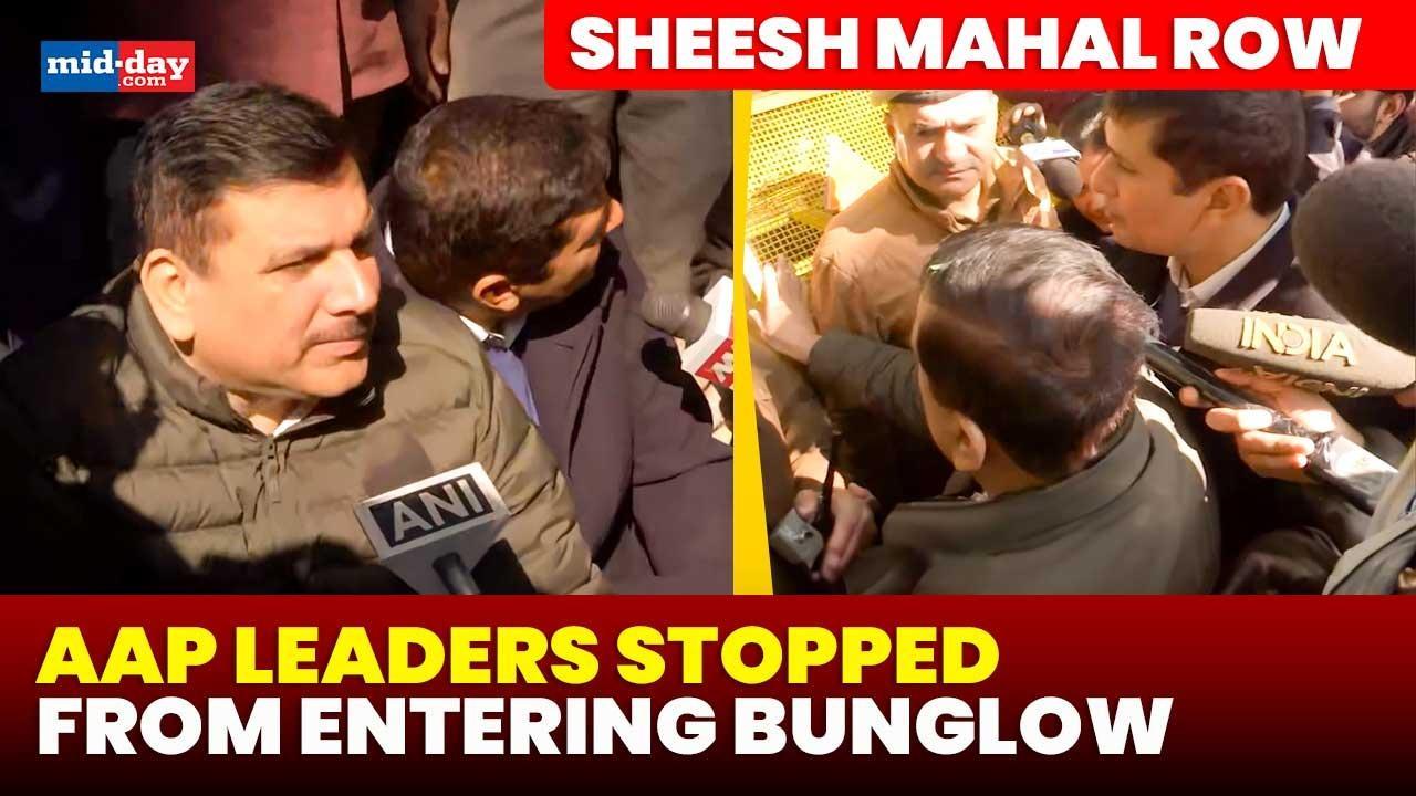 Huge drama erupts outside Sheesh Mahal as police stop AAP leaders