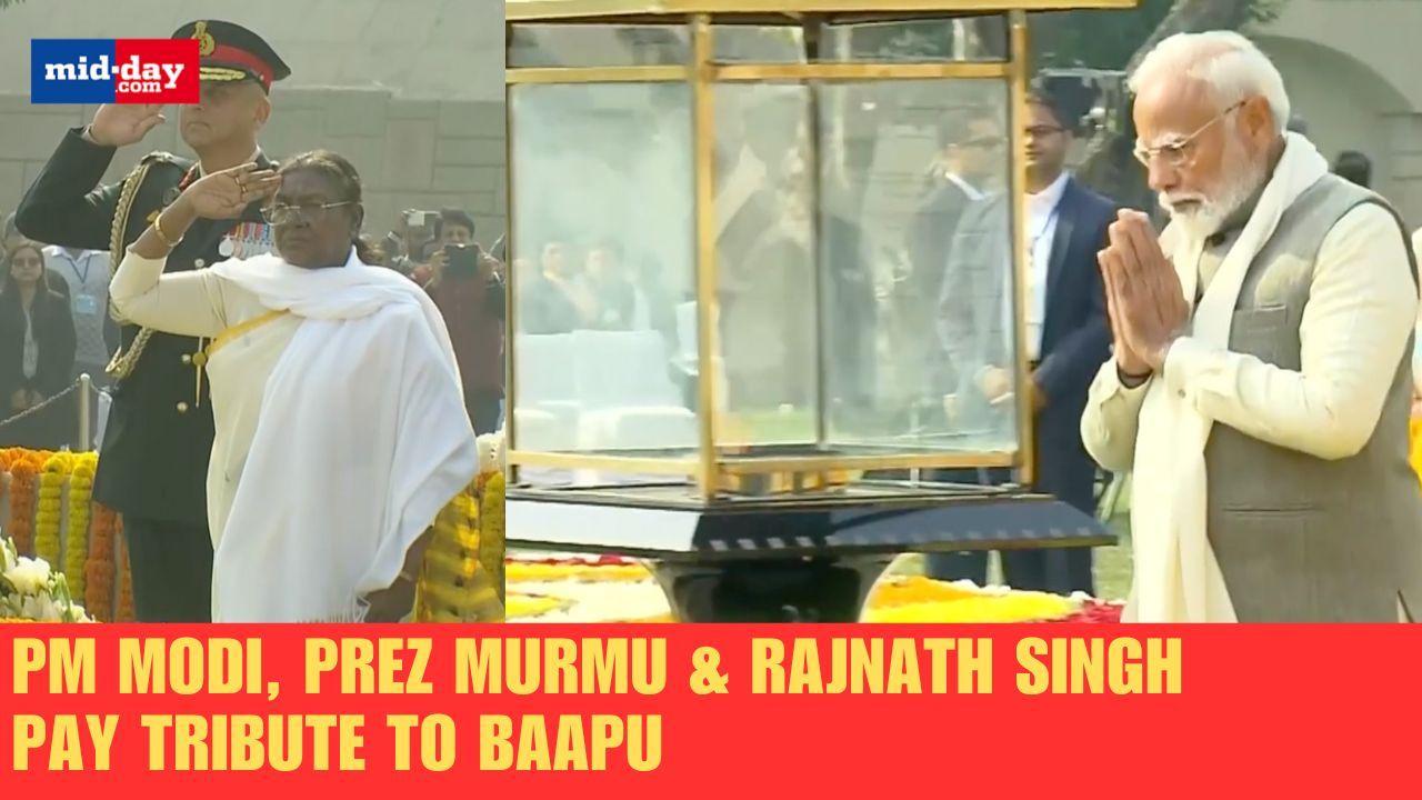 Mahatma Gandhi death anniversary: PM Modi, Prez Murmu pay tribute