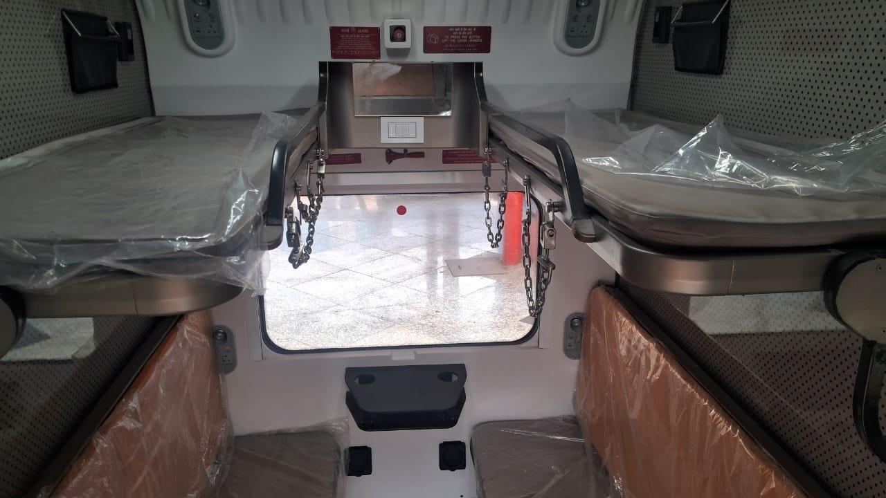 For passenger convenience, the train has a combined gangway for smooth movement