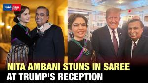 Nita Ambani flaunts her saree at Trump's reception - Watch video