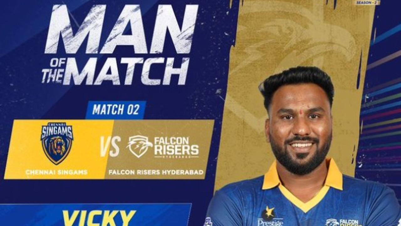 Vicky Bhoir Shines Bright in Falcon Risers Hyderabad’s Stunning Season Opener