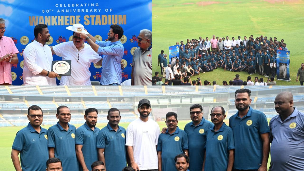 Wankhede Stadium's 50th anniversary: Rahane, Thackeray light up celebrations
