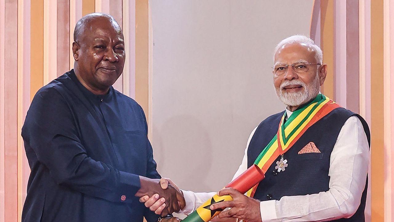 In Photos: Ghana awards highest state honour to PM Modi