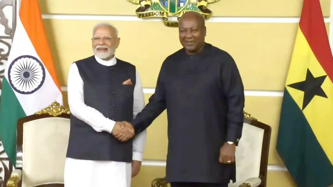 In Photos: PM Modi arrives in Ghana on the first leg of a five-nation tour