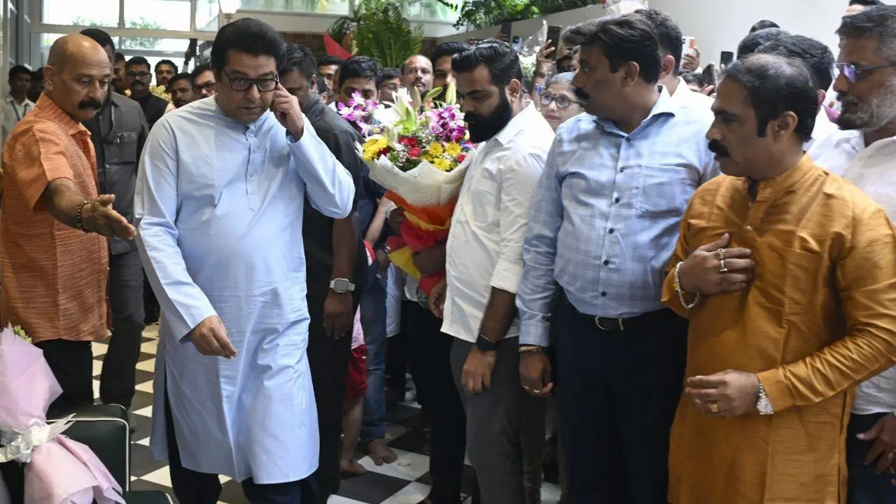 In Photos: MNS workers at Raj Thackeray's Dadar residence on Guru Purnima