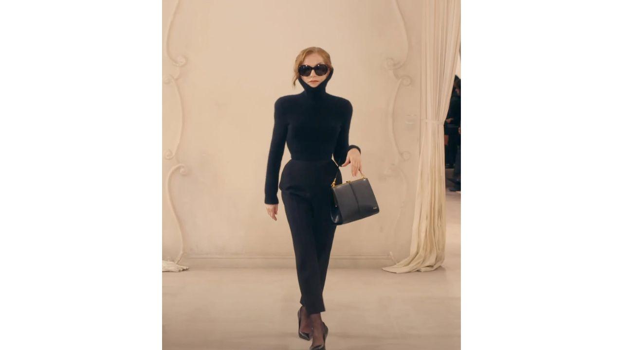 Isabelle Huppert walked at the Balenciaga show in a turtleneck (Pic: Instagram/Isabelle Huppert)
Demna bows out at Balenciaga
Georgian fashion designer Demna bowed out at Balenciaga after a decade in-charge with a show that had several celebrities in attendance. Kim Kardashian walked the room in a slip dress, while veteran French actress Isabelle Huppert appeared in a turtleneck pulled up to her ears