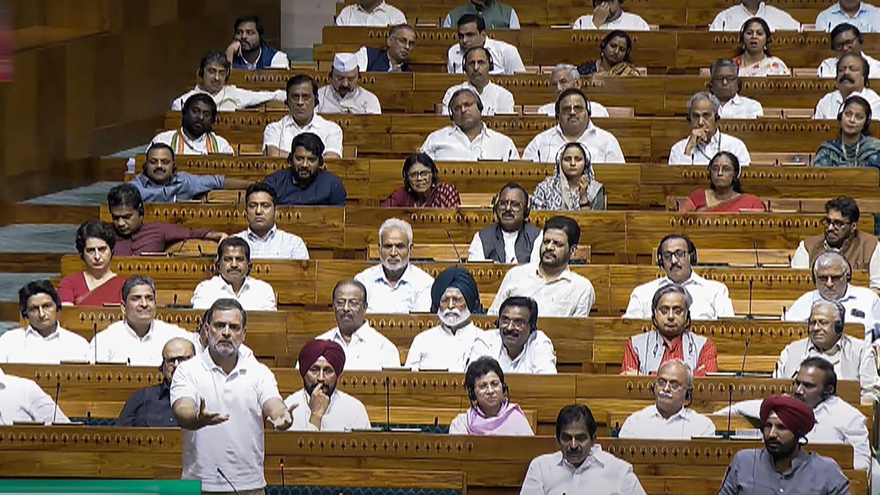 IN PHOTOS: LoP Rahul Gandhi slams Modi government in Lok Sabha