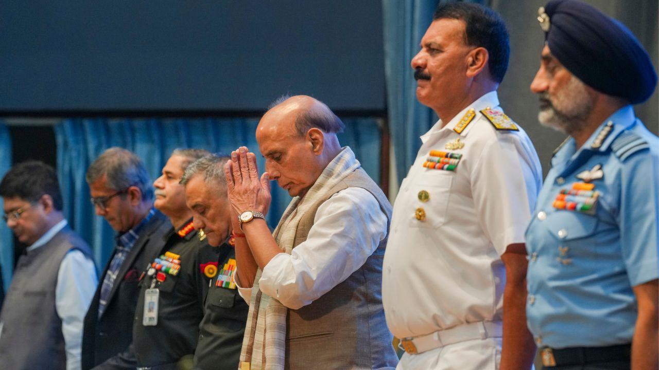 In Photos: Rajnath Singh with top military leadership at Controller` Conference 
