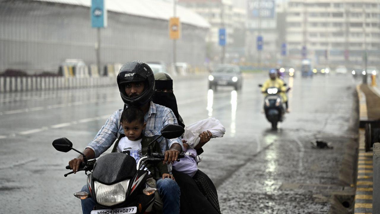 Heavy rainfall in several parts of the city caused distress for commuters, many were seen braving the rains on their daily routes.