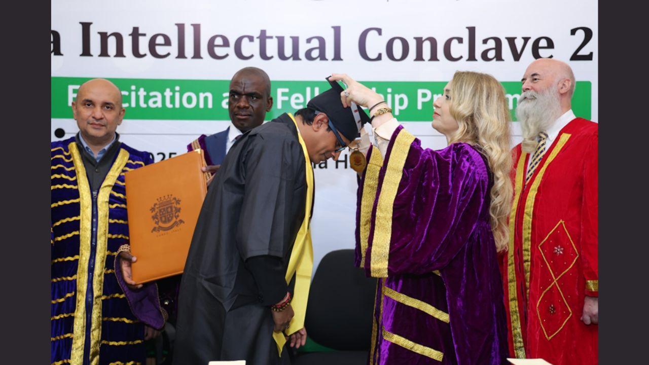 From Sonic Rituals to Silver Screens: Dr. Seshu KMR Honoured by Italy at Delhi Conclave