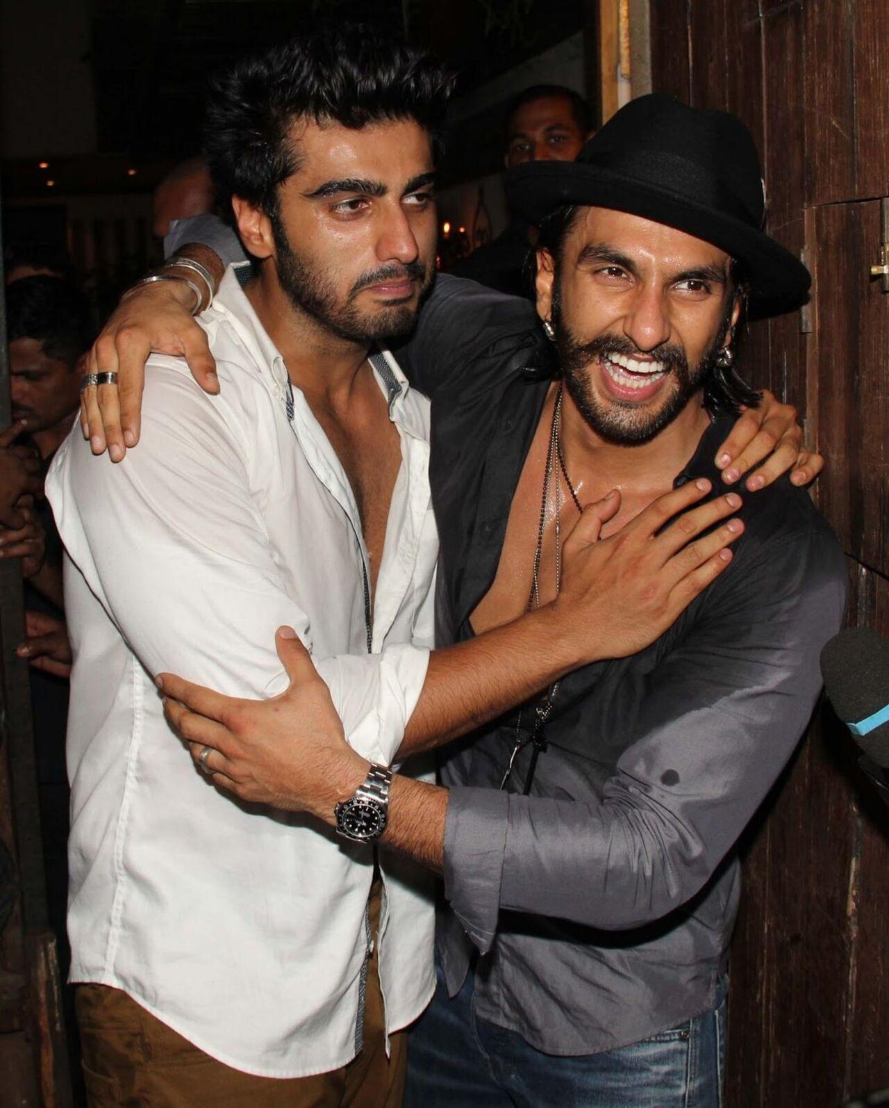 Ranveer Singh and Arjun Kapoor became friends on the sets of Gunday and soon their on-screen bond translated seamlessly off-screen. They are known for their playful banter, making them one of the most fun duo in the industry.
