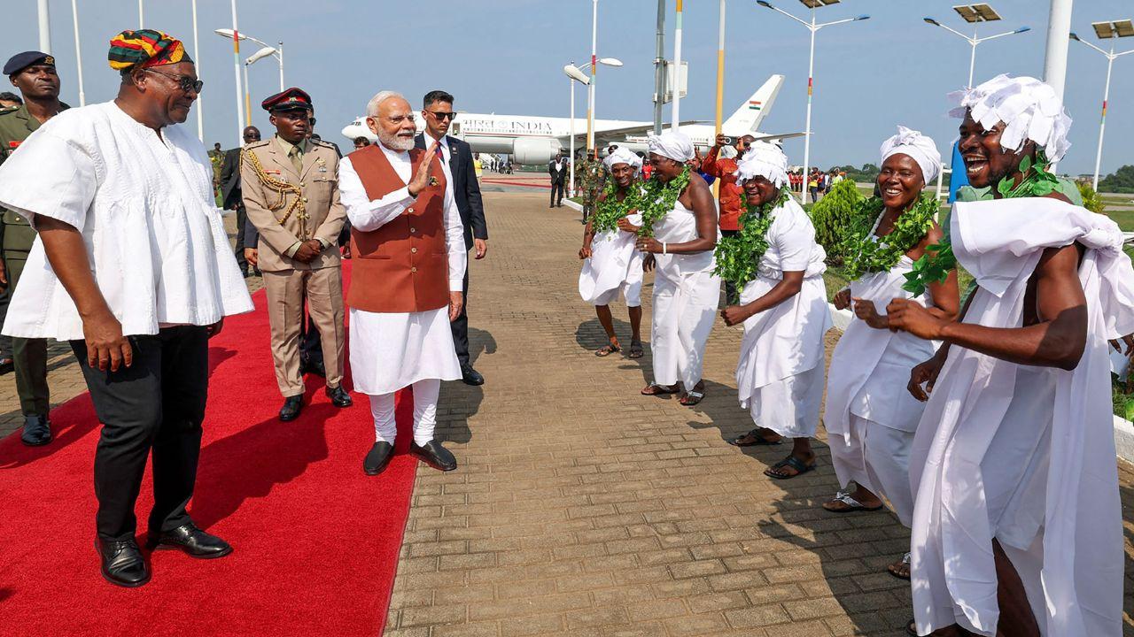 This is Prime Minister Modi's first-ever bilateral visit to Ghana. This is also the first visit by an Indian prime minister to Ghana in over three decades.